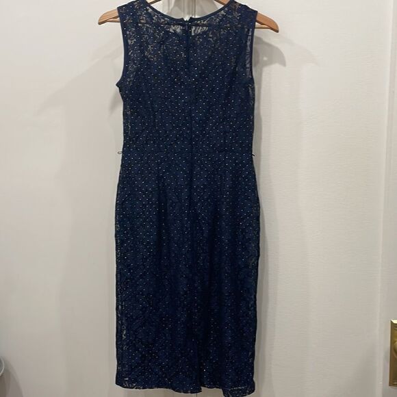 Ellen Tracy Dress, Blue Lace, WORN ONCE! - Picture 5 of 8